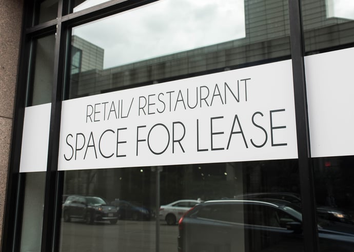 retail for lease sign